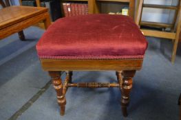 Victorian Mahogany Upholstered Piano Stool