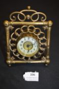 Mantel Clock with Brass Chain Frame
