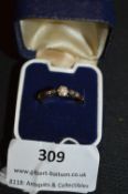 18ct Gold Platinum Mounted Solitaire Setting Diamond Ring Size: L