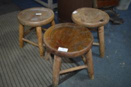 Three Elm Milking Stools