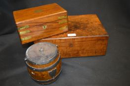 Two Victorian Mahogany and a Silver Plated Oak Bis