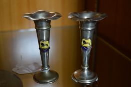 Two British Empire Exhibition Specimen Vases - Wem