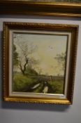 Gilt Framed Oil on Canvas by Neil Spilman - Autumn