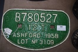 Railway Wagon D-Plate