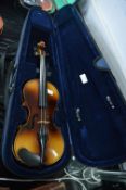 Violin in Blue Velvet Lined Case