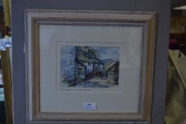 Framed Watercolour by Local Artist Tom Harland - B