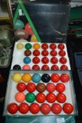 Two Boxed Sets of Snooker Balls