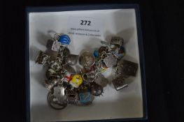 Silver Charm Bracelet and Silver Charms