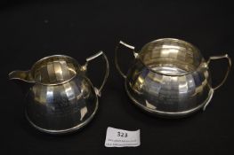 Art Deco Silver Cream Jug and Sugar Bowl - Birming