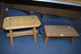 One Oak and One Pine Stools