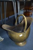 Brass Helmet Shaped Coal Scuttle