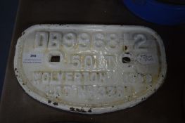 Railway Wagon D-Plate