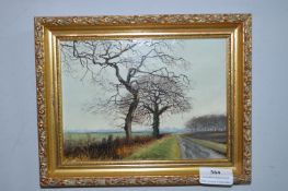 Gilt Framed Oil on Board by Neil Spilman - Country
