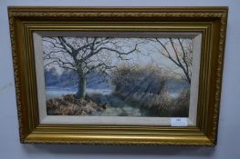 Gilt Framed Oil on Canvas by Neil Spilman - Pheasa