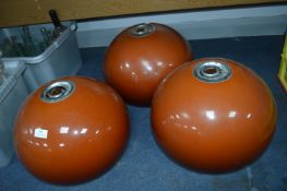 Three Retro Ceiling Lights