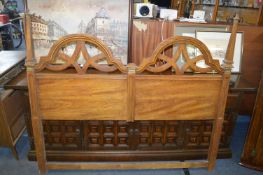 Victorian Mahogany Bedhead, Length:5'1