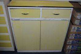 1960's Melamine Topped Kitchen Base Unit with Fold