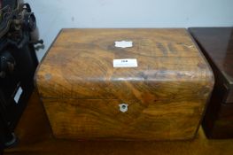 Victorian Mahogany Caddy with Mother of Pearl Escu