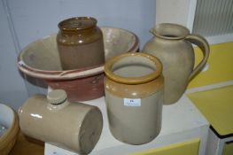 Victorian Stoneware Storage Jars, Jugs and a Panch