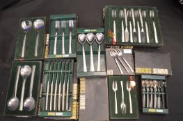 Eight Boxes of Viners Studio Cutlery Designed by Gerald Benney