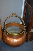 Large Eastern Copper Cooking Pot