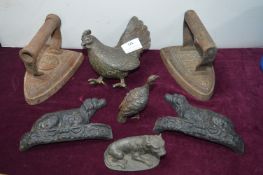 Cast Iron & Bronze Ornaments Including Franz Bergm