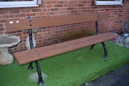 Cast Iron Garden Bench with Branch Supports