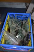 Crate of Victorian Glass Bottles and Jars
