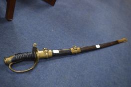Reproduction Confederate Officer's Sword with Scabbard