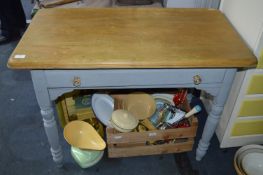 Victorian Painted Pine Kitchen Table