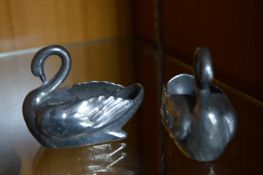 Two 1944 Cent Pewter Swans