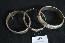 THree Hallmarked Silver Bangles