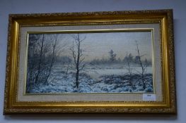 Gilt Framed Oil on Canvas by Neil Spilman - Winter