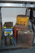 Vintage Shell and Duckhams Oil Cans
