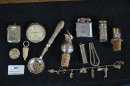 Silver Plated Items Including Vesta Case, Pocket W