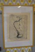 Framed Original Charcoal Study by N.W 2001