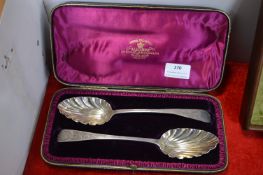 Cased Bristol Goldsmiths Pair of Hallmarked Silver