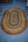 Ornate Oval Rug 2m x 1.4m