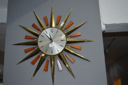 Metamec Sunburst Wall Clock