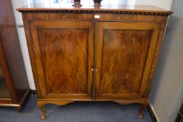Victorian Flame Mahogany Cupboard on Cabriole Legs