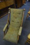 Edwardian Steamer Chair with Original Upholstery