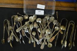 Quantity of Silver Plated Mustard Spoons, Sugar To