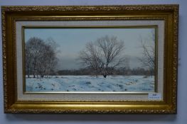 Gilt Framed Oil on Canvas by Neil Spilman - Winter