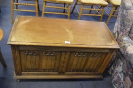 Oak Linenfold Blanket Box