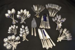 Argentum Silver Cutlery Set - Sheffield 1991, Eight Place Setting (86 Pieces)