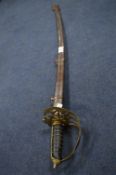 Reproduction Officers Dress Sword with Scabbard