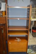 Ladderax Teak Unit with One Drop Down Cupboard (wi