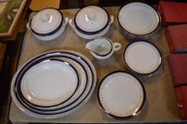 Alfred Meakin Blue & Gilt Part Dinner Service (26