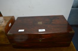 Brass Bound Mahogany Writing Slope (AF)