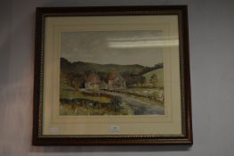 Signed Watercolour by D. Richardson of a Yorkshire Dales Scene